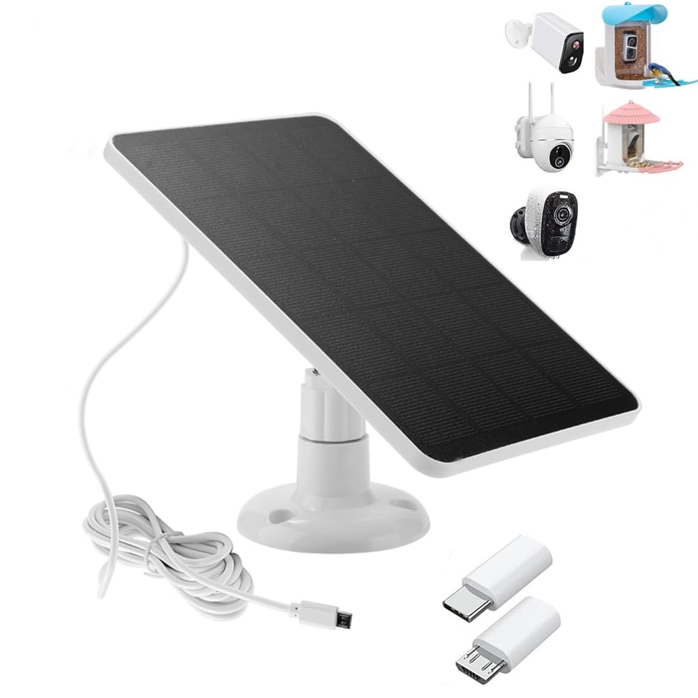 6W Solar Panel for Ring Doorbell,Solar Panel Wall Mounting Low-Power Solar Charging Panel for Ring Battery Video Doorbell 2/3/3+/4,Battery Video Doorbell Plus with 10FT Cable (5V)-image-38