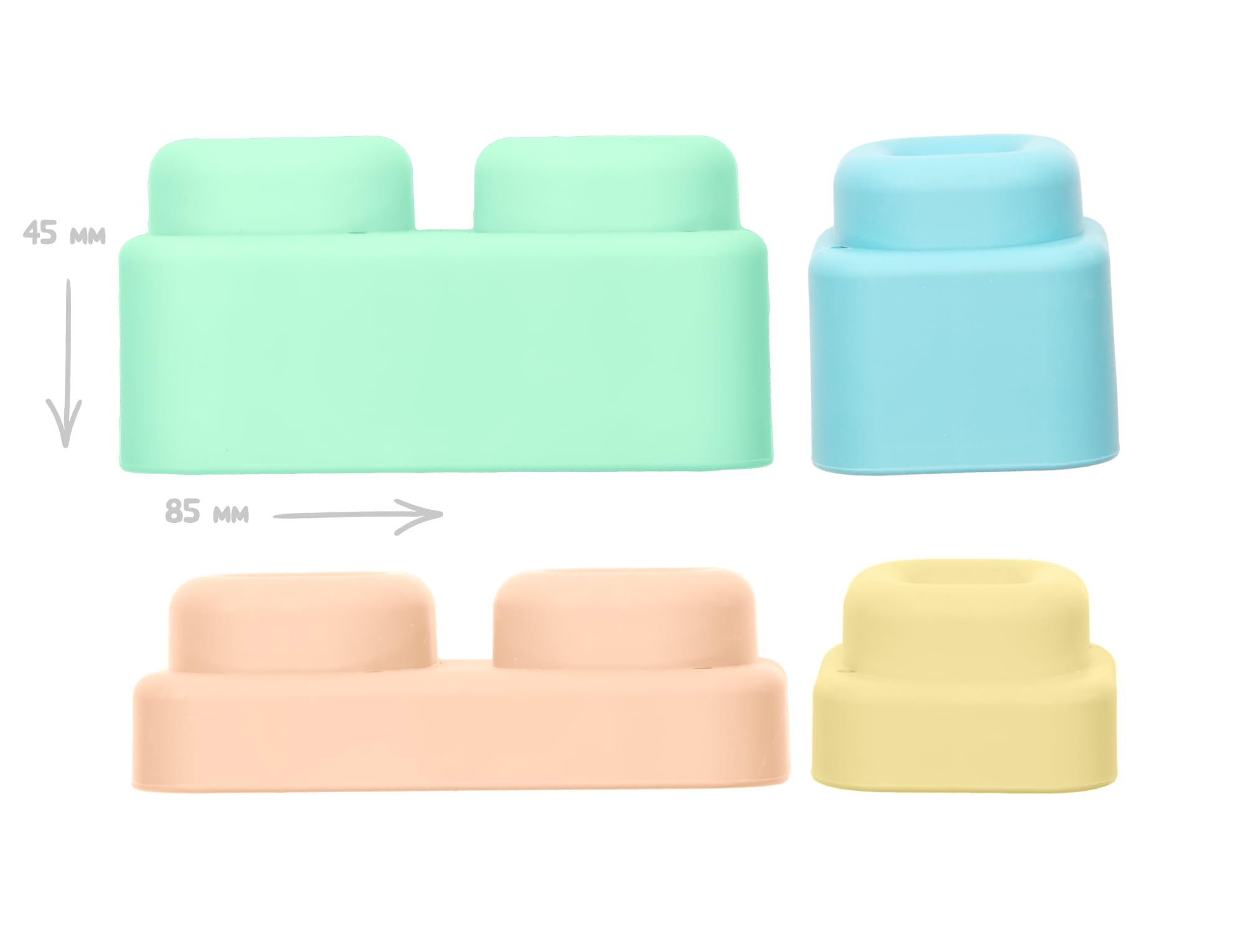 Mochtoys Zestaw Do Zabawy, 24 Kolorowe Klocki, Pastelowe Barwy, Rozwijające Zdolności Motoryczne i Sensoryczne, Kompatybilne z Serią Play&Squish, Dla Dzieci Od 1 Roku Życia