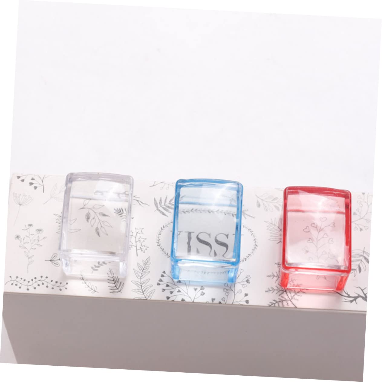 FRCOLOR 15pezzi Timbratura Per Unghie Strumenti Di Manicure Stamping Per Decorazione Professionale Di Timbrature Per Nail Art e Trasparente