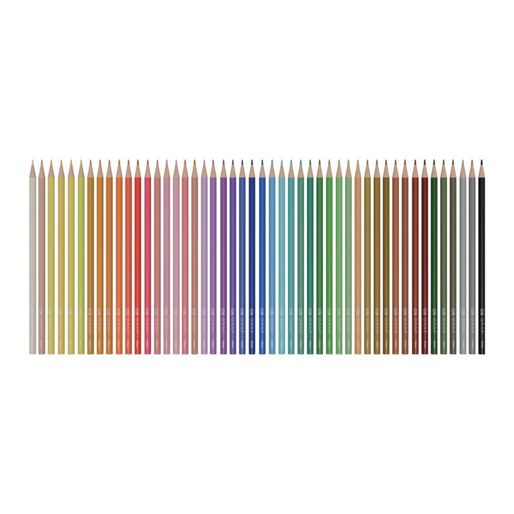 CiS GRAF Lápis de Cor - Lápis de Cor - Estojo Lata com 48 cores