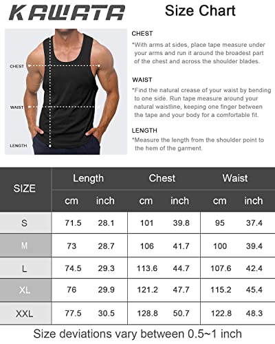 Kawata Men's Workout Tank Top Quick Dry Gym Muscle Tees Fitness Bodybuilding Sleeveless T Shirts #TOP5