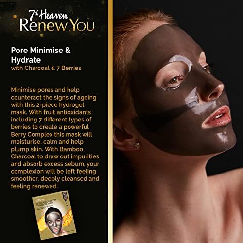 7th Heaven RenewYou Golden Luxury Skincare Gift Set - Contains a Variety of Face Masks to Cleanse and Hydrate Skin, Gold Cosmetic Bag and Soft Cleansing Face Cloth