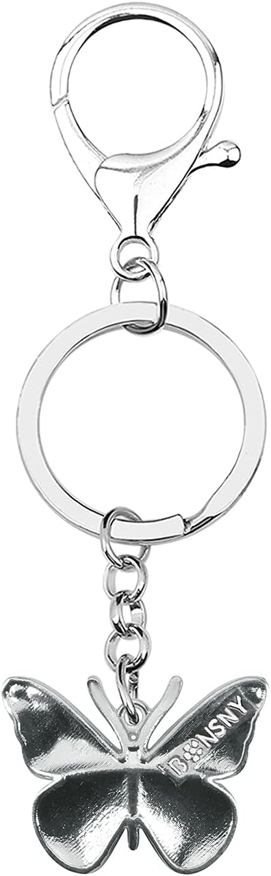 BONSNY Enamel Metal Adorable Butterfly Keychains For Women Car Keys Rings Purse Novelty Charms GIfts - Image 5