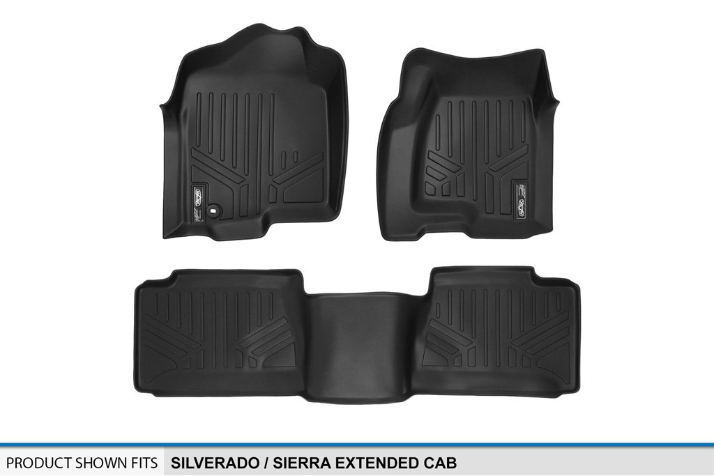 SMARTLINER Floor Mats 2 Row Liner Set for 1999-2006 Chevrolet Silverado 1500 — view 5