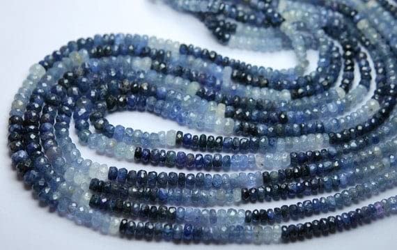 Saphir bleu perles facettées 4mm pour collier élégant du quotidien