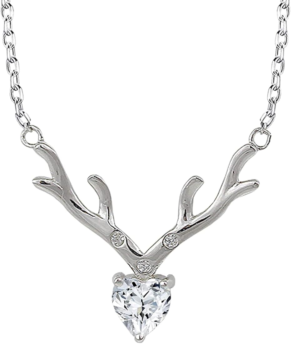 Buy VIDORA Sterling Silver Anushka Sharma Zircon Deer Heart