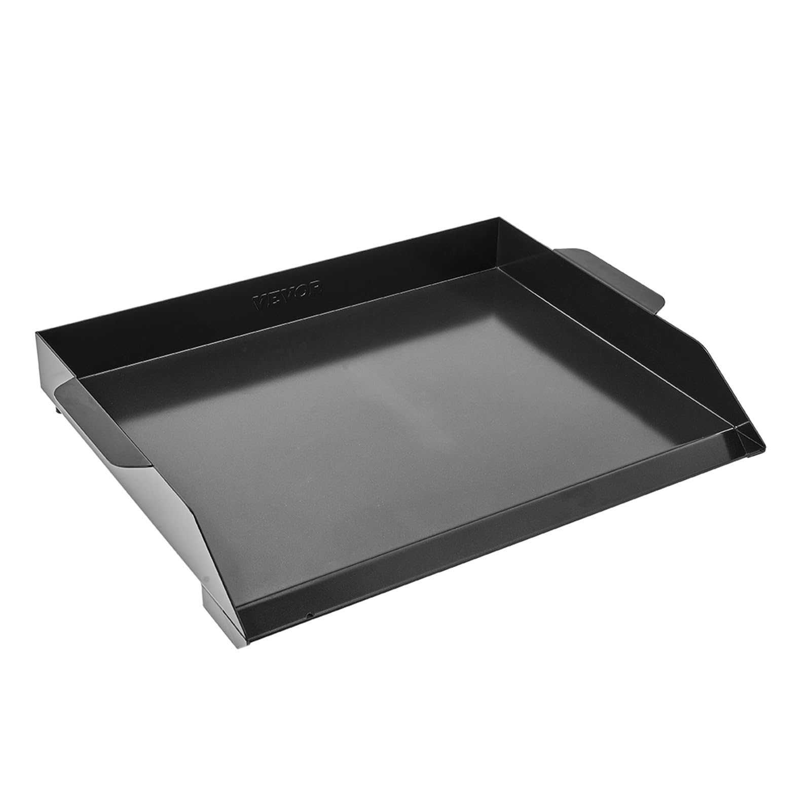 VEVOR 502 x 370 mm prostokątny uniwersalny grill ze stali węglowej z płaską powierzchnią, żelazko gazowe do grilla, przenośne rodzinne przybory kuchenne z uchwytem, czarny