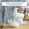 Batteur électrique 500W 5 Vitesses + Turbo – Blanc, Neuf