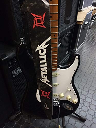 Sangle de guitare Metallica cuir écologique pour scène et studio