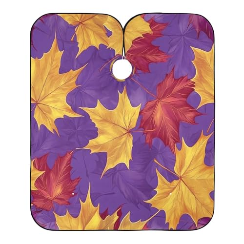 Capa para corte de cabello impermeable Maple Leaves profesional para barbería con cierre ajustable de broche para peinados y arreglo de cabello miniatura 2
