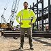 TOPTIE Custom Hi-Visibility Long Sleeve ANSI Type R Class 3 T-Shirt-Neon Yellow-XL