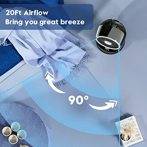 Auertech Oscillating Fan For Indoors, Portable Air Circulator Desk Fan With 6 Tilting Head Settings, Small Quiet Oscillating Table Fan With 3 Speeds & 9.5Ft Power Cord #TOP3