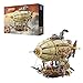 PANTASY Steampunk-Luftschiff Modellbausatz für Erwachsene, zweilagiger Zeppelin mit Zahnrad-Mechaniksystem, DIY-Bausteinset, Retro-Sci-Fi-Konstruktionsspielzeug für Sammler & zur Ausstellung