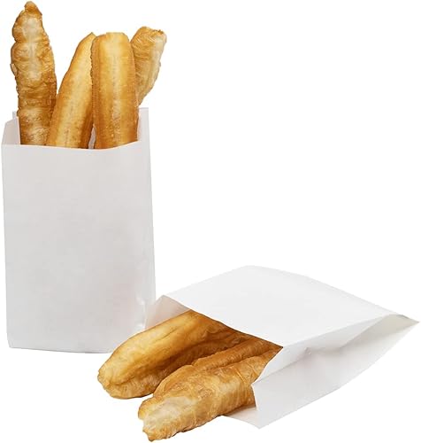 Miniatura 11 de Restaurantware -Bag Tek - Bolsas de aperitivos de 4.9 x 3 x 8.7 pulgadas, 100 bolsas de papas fritas a prueba de grasa, duraderas, bolsas de papel