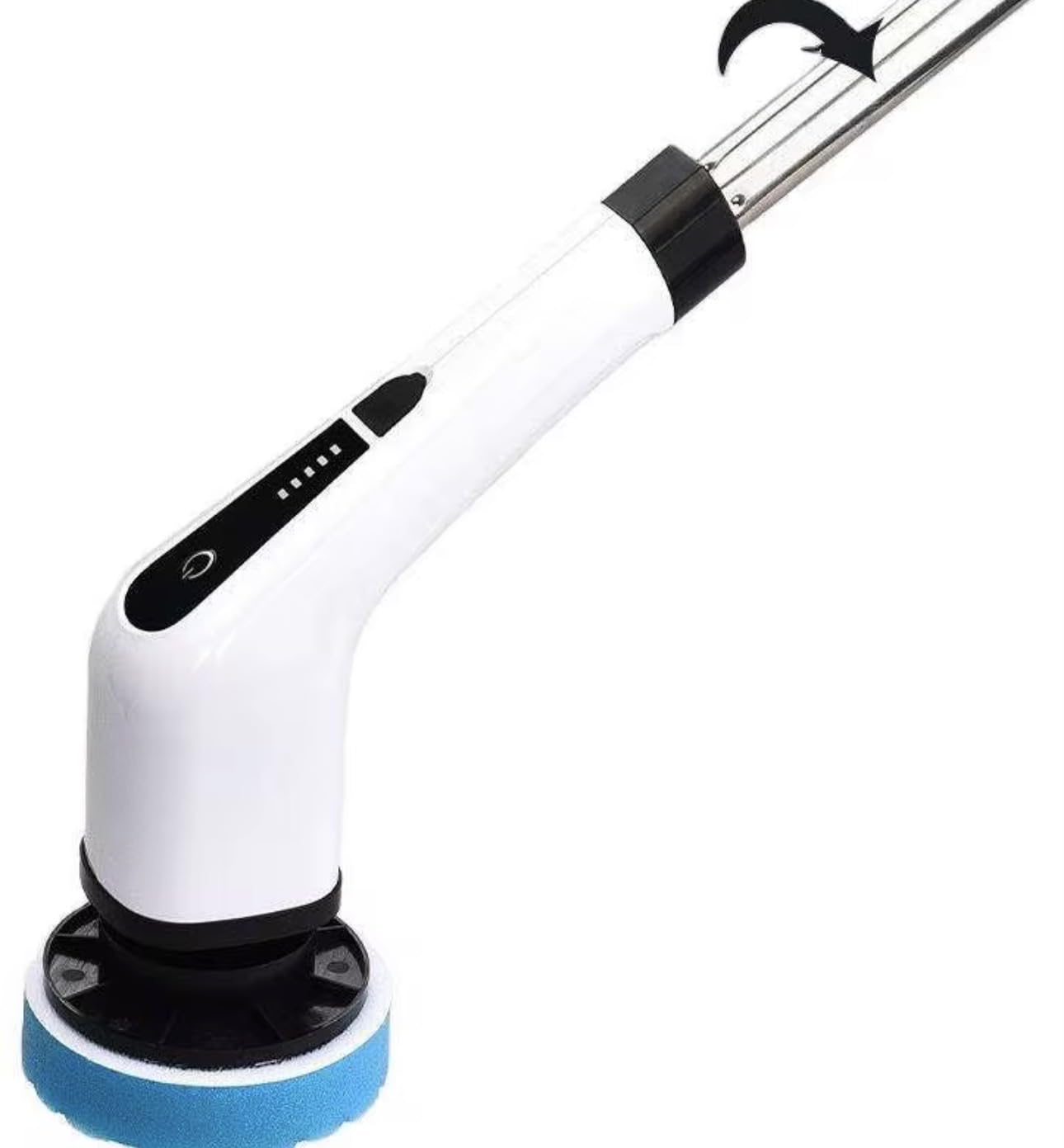 Cepillo de limpieza eléctrico giratorio inalámbrico con mango extensible y 8 cabezales de cepillo reemplazables para baño, bañera, azulejos y suelo