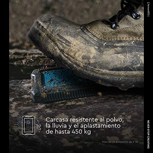G-Technology 2 TB ArmorATD - Disco Duro Todoterreno, Resistente a Golpes y al Agua, USB-C, Thunderbolt 3 - imagen 4