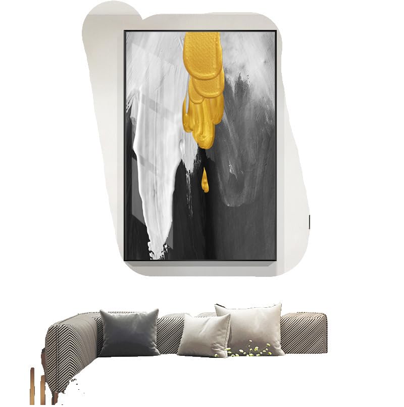Amazon.com: Ecqizer 抽象油画质感晶瓷壁画mural走廊过道挂画入