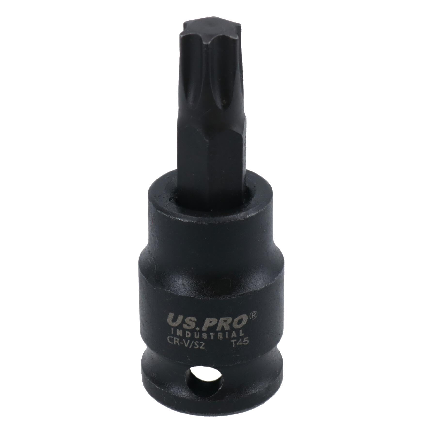 Ab Tools Men's T45 Torx Star Impact Impacted Shallow Short Bit Socket 3/8In Drive