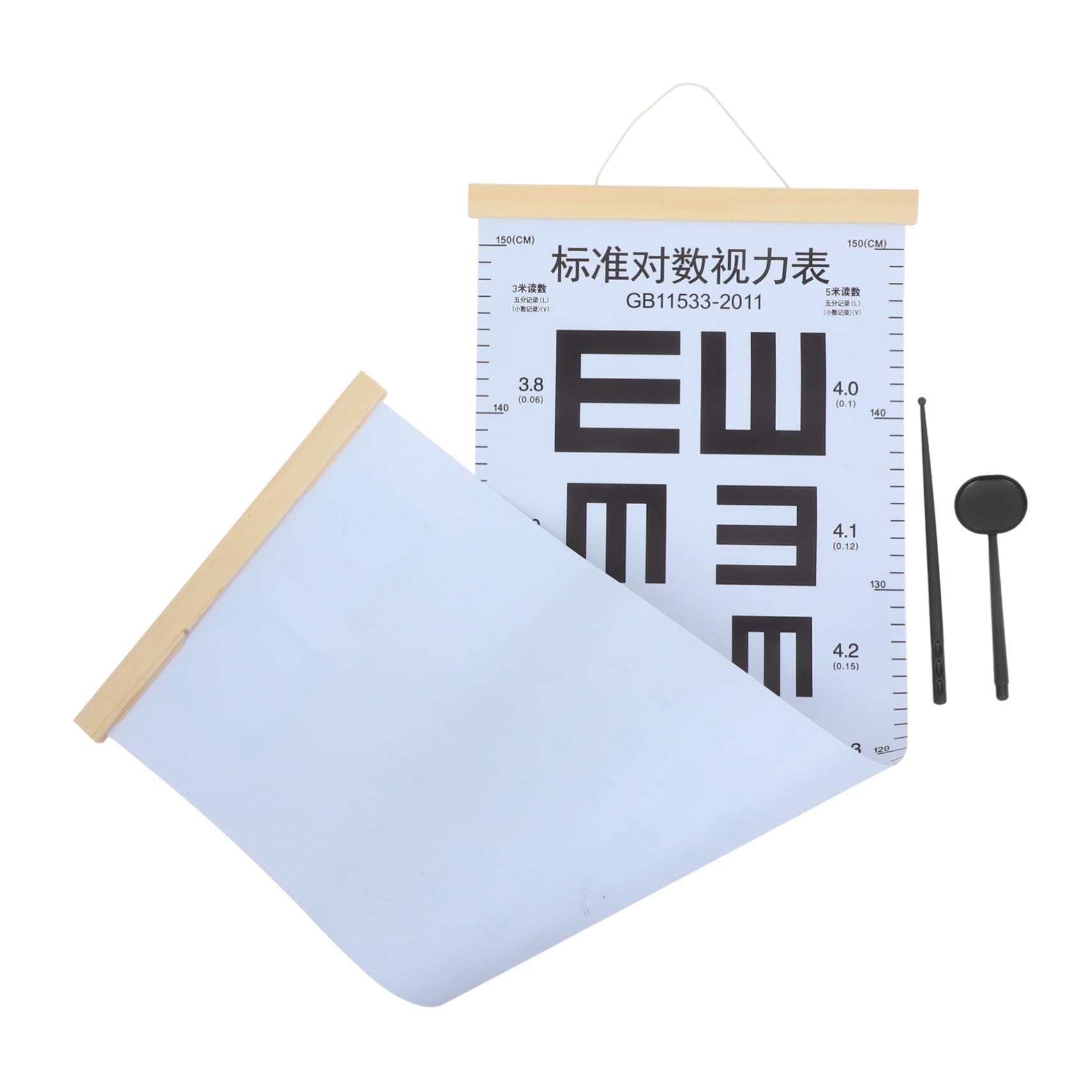 Beavorty 1 Set Visual Testing Eye Chart for Kids Test Portable Eye Chart Vision Testing Equipment Eye Exam Chart Break-Proof Eye Chart Optometry Equipment