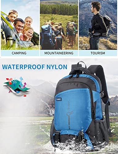 Mochila ligera impermeable para senderismo EKsma verde miniatura 6