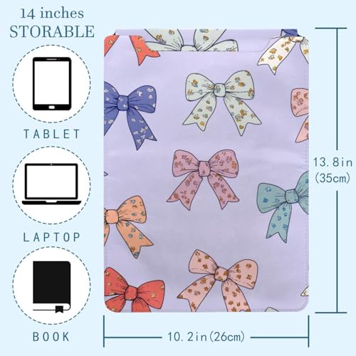Funda para portátil de 35 x 25.9 cm con diseño de lazo de neopreno suave 4