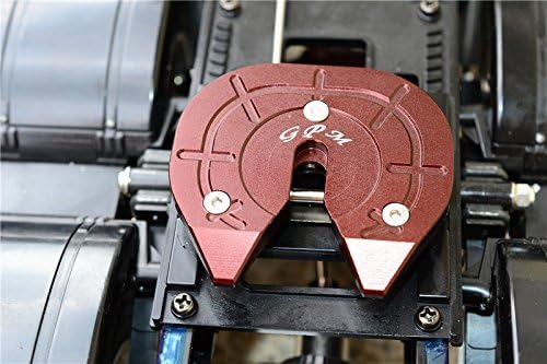 Aluminum Coupler Turntable Hitch For 1:14 Tamiya Tractor Truck And Trailer - 1 Set Black