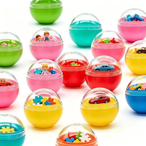 Image of 30pcs 28mm /1.1inch Round Capsules Translucent Empty Vending Machine Capsules Containers for Gumball Machines