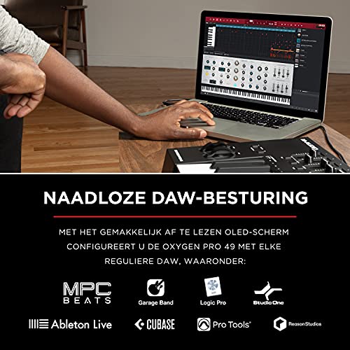 M-Audio Oxygen Pro 49- USB MIDI keyboardcontroller met 49 toetsen met beatpads, toewijsbare MIDI knobs,buttons&faders en… - Image 6