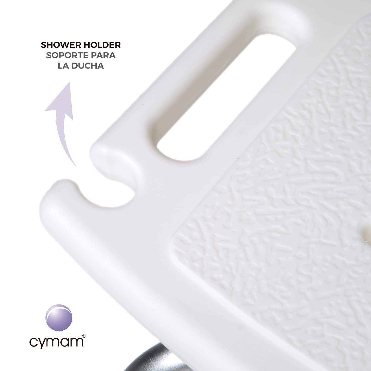 Silla de Baño y Taburete de Ducha con Soporte para Ducha de Mano | Altura regulable, patas antideslizantes y montaje sin herramientas; asiento con desagües para adultos y personas mayores