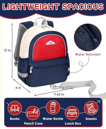 Image of Kids Backpack for Girls Boys Preschool Kindergarten Small Backpacks Bookbag | Preschool Daycare Backpacks for Children Mini Lightweight 2-4 Kid 12 inch Book Bag with Reflective Straps