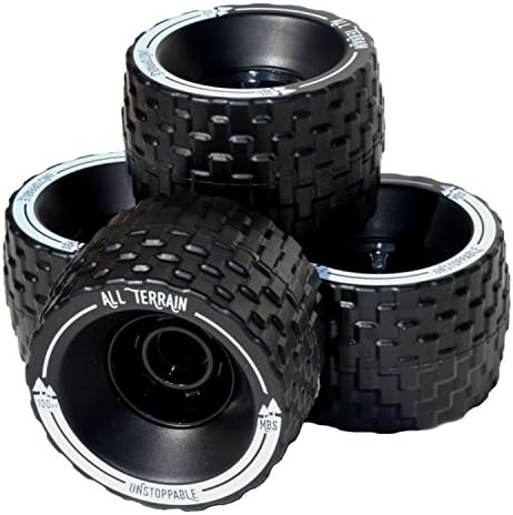 MBS All-Terrain Skateboard Wheels - Black 100mm X 65mm