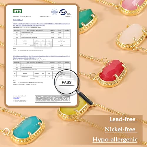 Birthstone Necklace for Women Dainty Gold Necklace Fashion Jewelry 14k Gold Plated Gift3