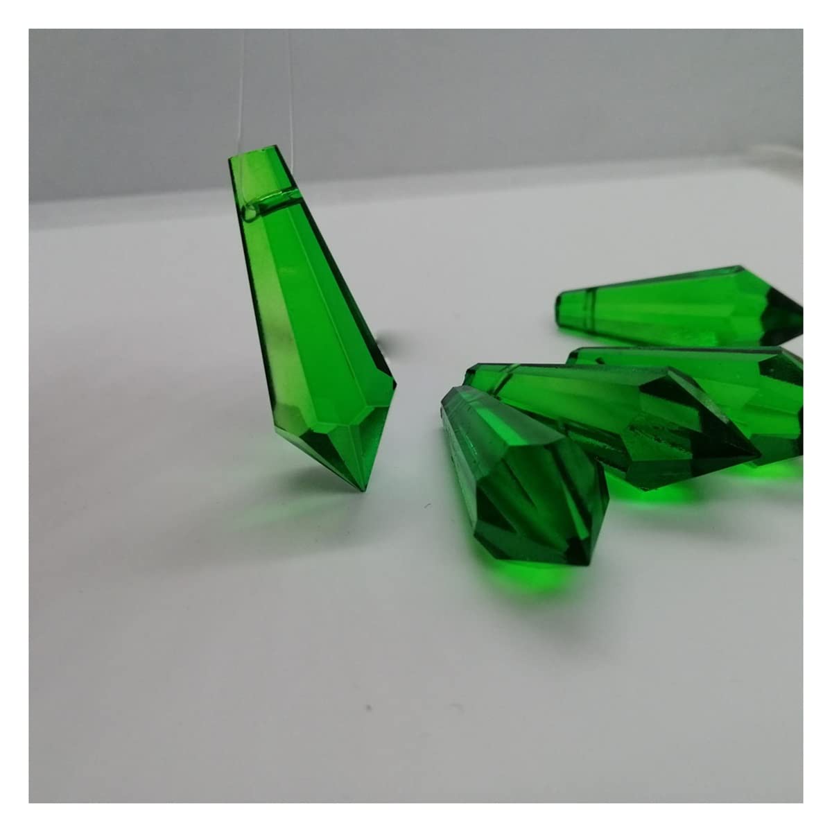 YUZGUHEY 10pcs/lot 38mm Colorful K9 Crystal Icicle Prisms Pendant Lamp Lighting Parts Hanging Crystals Replacement