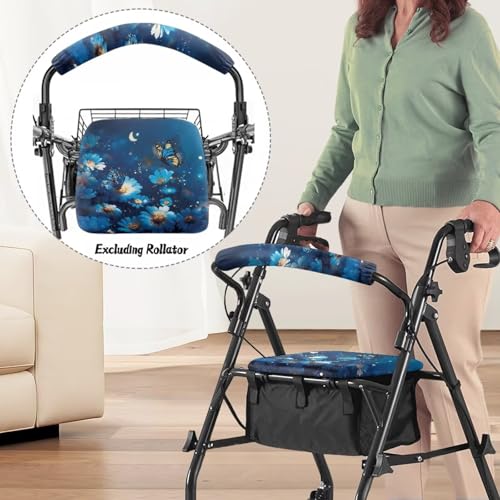 Image of Moon Butterfly Walkers Seat Covers Soft Adjustable Accessories for Rollator Walker Universal Walkers Seat Covers for Men