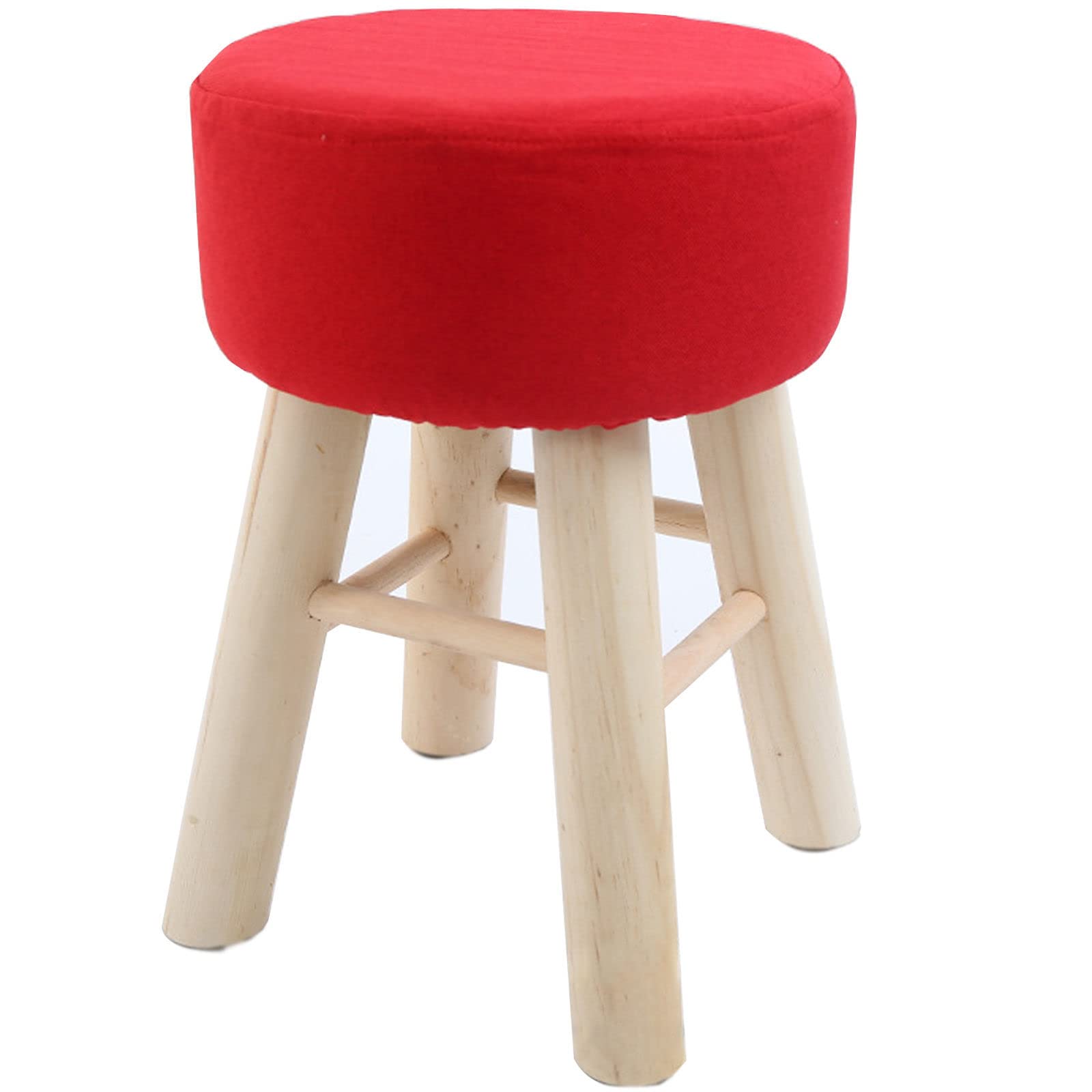 Repose-pieds canapé rouge LUNEZY, fini les taches grâce à la housse lavable