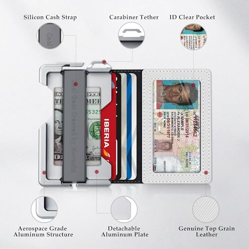 Murdadin Slim RFID-Blocking Metal Wallet for Men