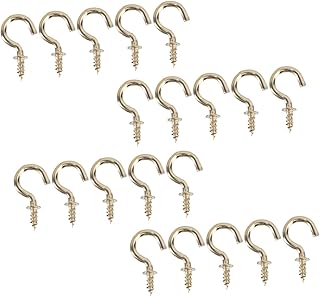 ULTECHNOVO Clothes Rack 100 pcs Screw Hook Plant Stands Indoor Plant Hanger s Hooks Screw Hanging Hooks Fixed Hook Board Clothes Hanger