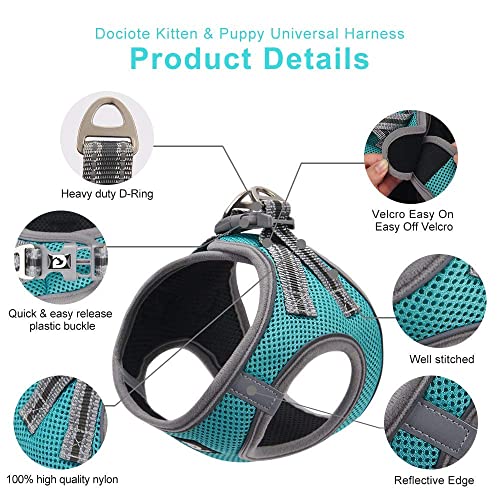 Dog And Cat Universal Harness With Leash - Cat Harness Escape Proof - Adjustable Reflective Step In Dog Harness For Small Dogs Medium Dogs - Soft Mesh Comfort Fit No Pull No Choke (Xs, Lake Blue) #TOP2