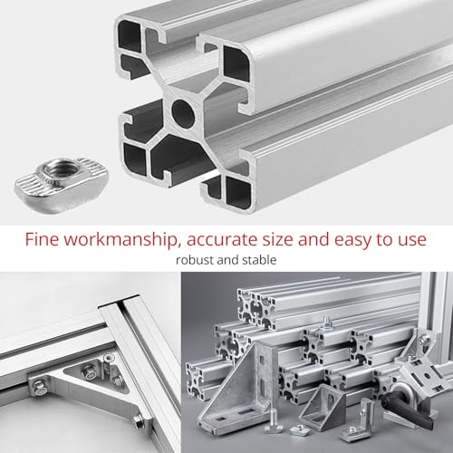 OWLMATE 100 Stück Hammerkopfschrauben m6, Nutensteine m6, Hammerkopfschrauben m6 für Aluminiumprofil-Extrusionsschlitz Standard-30-Serie