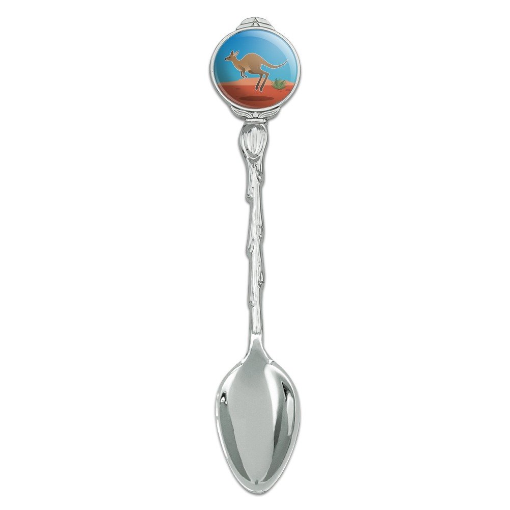 Kangaroo Hopping in the Australian Outback Novelty Collectible Demitasse Tea Coffee Spoon