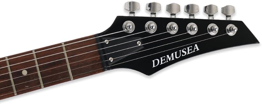 Electric guitar full size 24F single tremolo HSH pickups maple neck phoenix body 25.5inch scale length black color dot inlay 1V 1T 5ways toggle for starter beginner party show(BK)