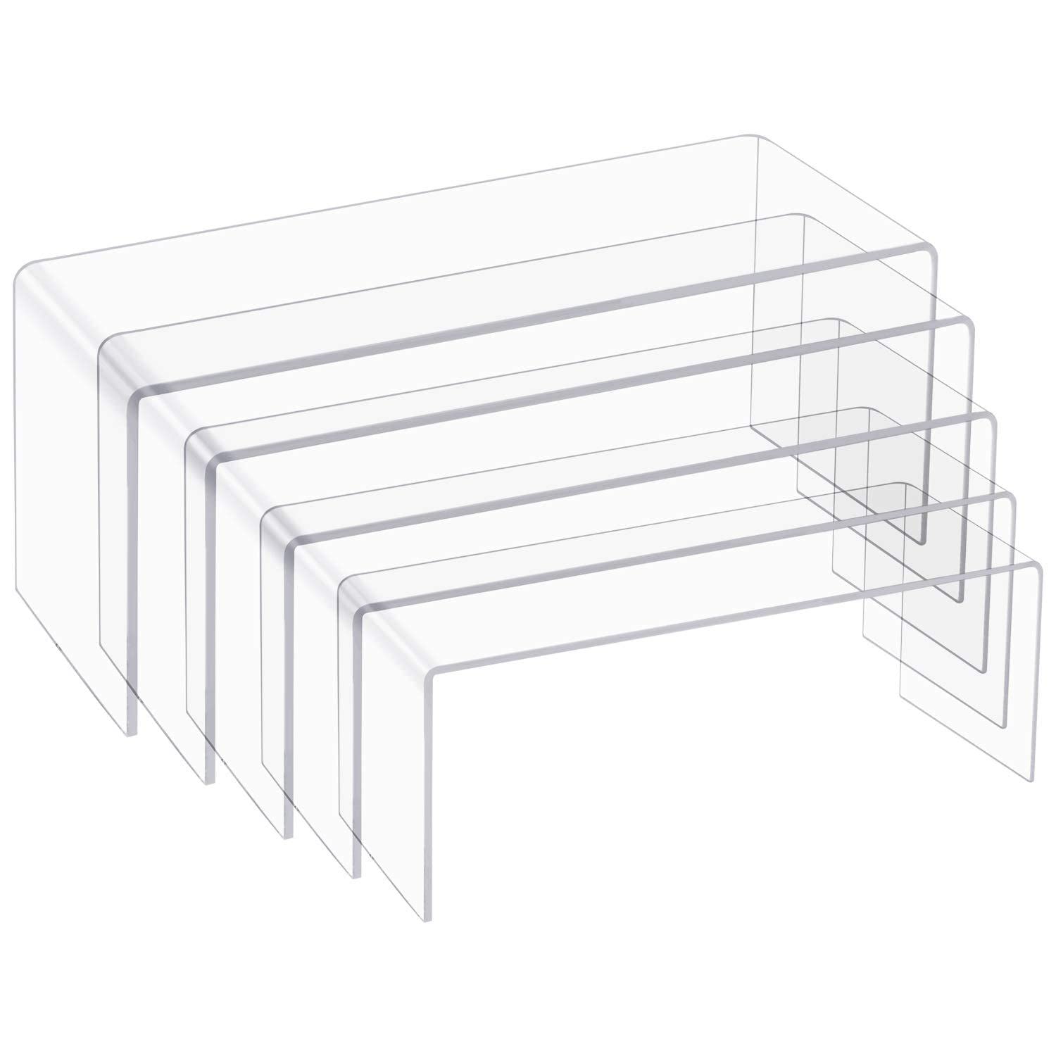 Amazon.com: 5pcs 1 Set Acrylic Risers for Display Clear Acrylic Riser ...