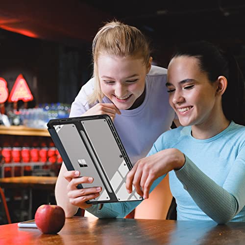 Cobak Designed For Surface Pro 9 Case - Crystal Clear Transparent Back Cover, Shockproof Folio Rugged Case, Fits Keyboard And Kickstand #TOP5