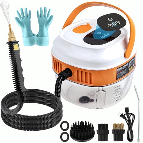 Steam Cleaner, 2500W High Pressure Handheld Steamer, 6-gears adjustable, Portable Steam Cleaning Machine with 6 Brushes, - Detailed View