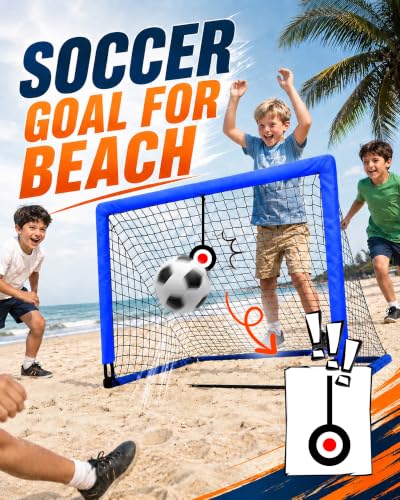 Kids Soccer Goals for Backyard (Yellow Blue, 4Ft*3Ft) — view 4