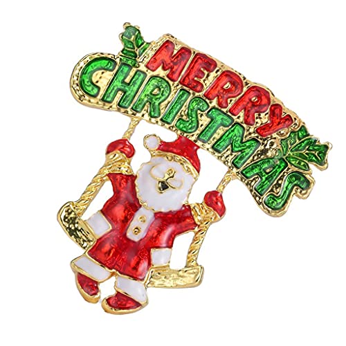 Badge col broche de Noël vintage et épingle à vêtement écologique - 8