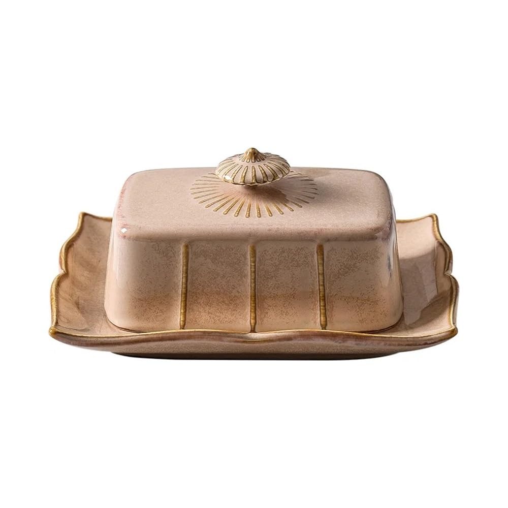ZYYANSHOP Butter Dish Ceramic Butter Dish Dessert Cake Plate Suitable for Home Tableware