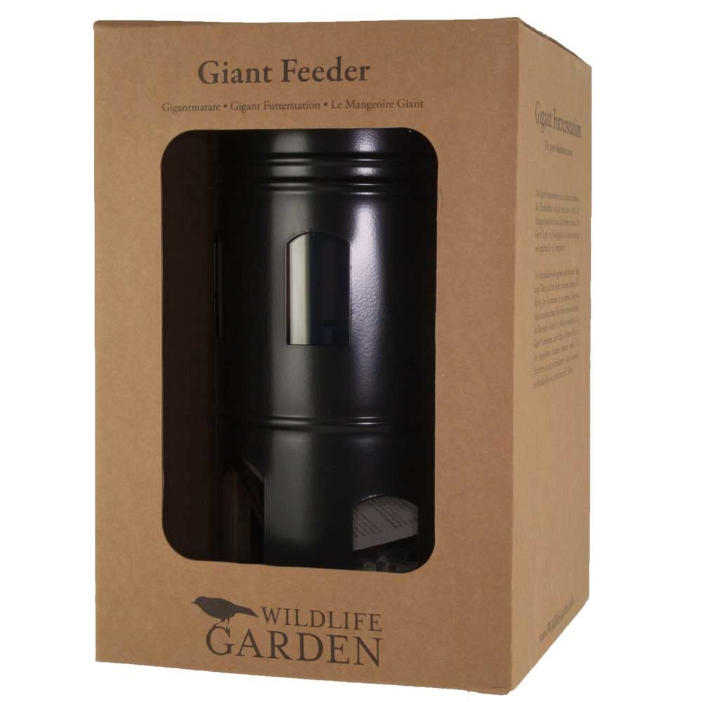 Wildlife Garden WG326 Gigant Comedero para pájaros de metal, color negro