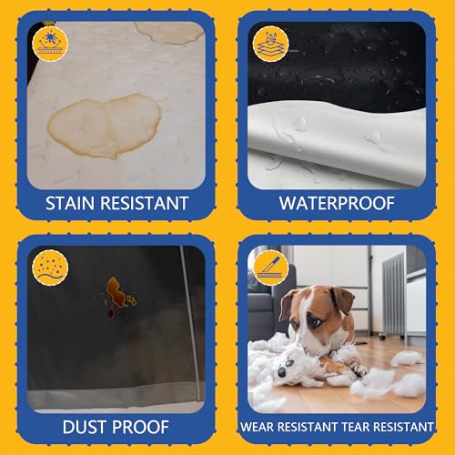 Funda para cama plegable de 31 pulgadas impermeable protector negro de 80 cm 6