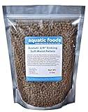 Axolotl Food, 1/4' Soft Moist Sinking Pellets, Rangen's Salmon Sinking Pellets for Adult Size Axolotl. Also Shrimp, Snails, Crabs, Crayfish, Plecos, Catfish, All Tropical Fish...3-lb Bag